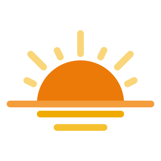 朝日の名勝を示す太陽のアイコン
